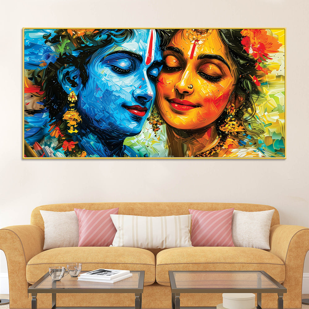 Radha Krishna Canvas Wall Painting for Home & Living Room