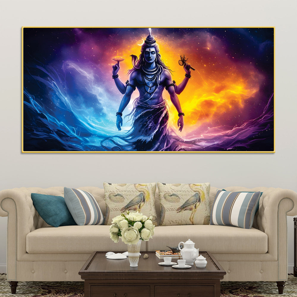 Modern Mahadev Canvas Painting for Peaceful Wall Decoration