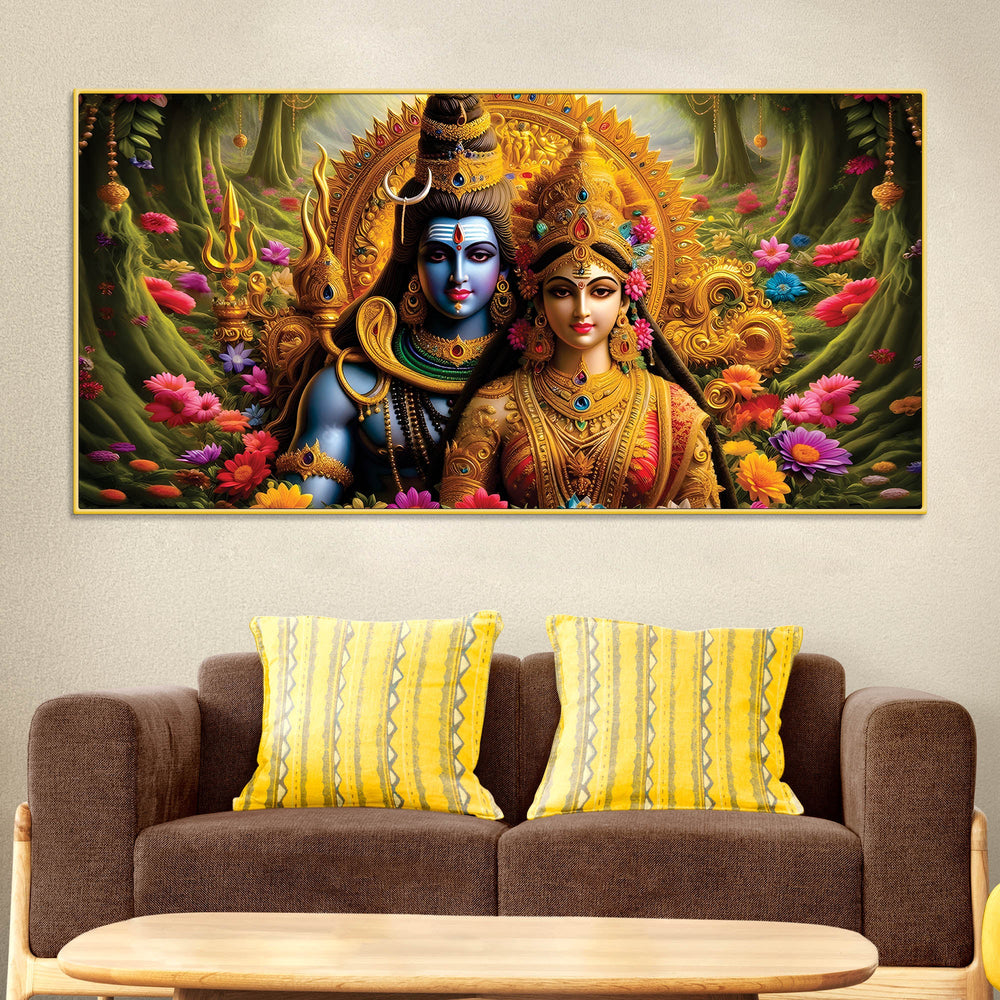 Divine Shiva Canvas Painting for Positive Energy Home Decor