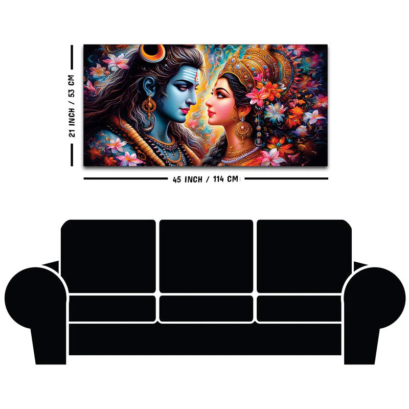 Premium Lord Shiva Wall Painting for Living Room Decoration