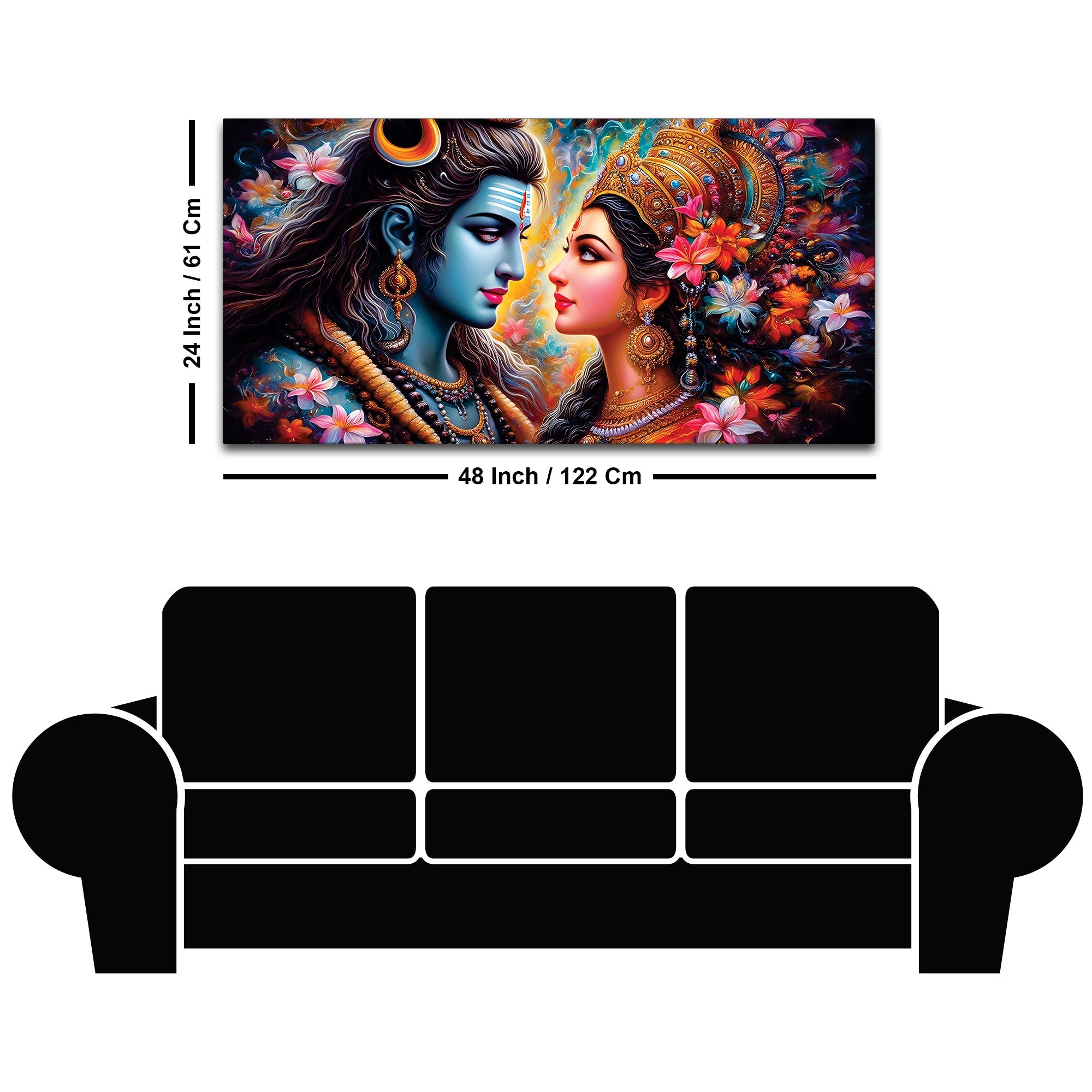 Premium Lord Shiva Wall Painting for Living Room Decoration