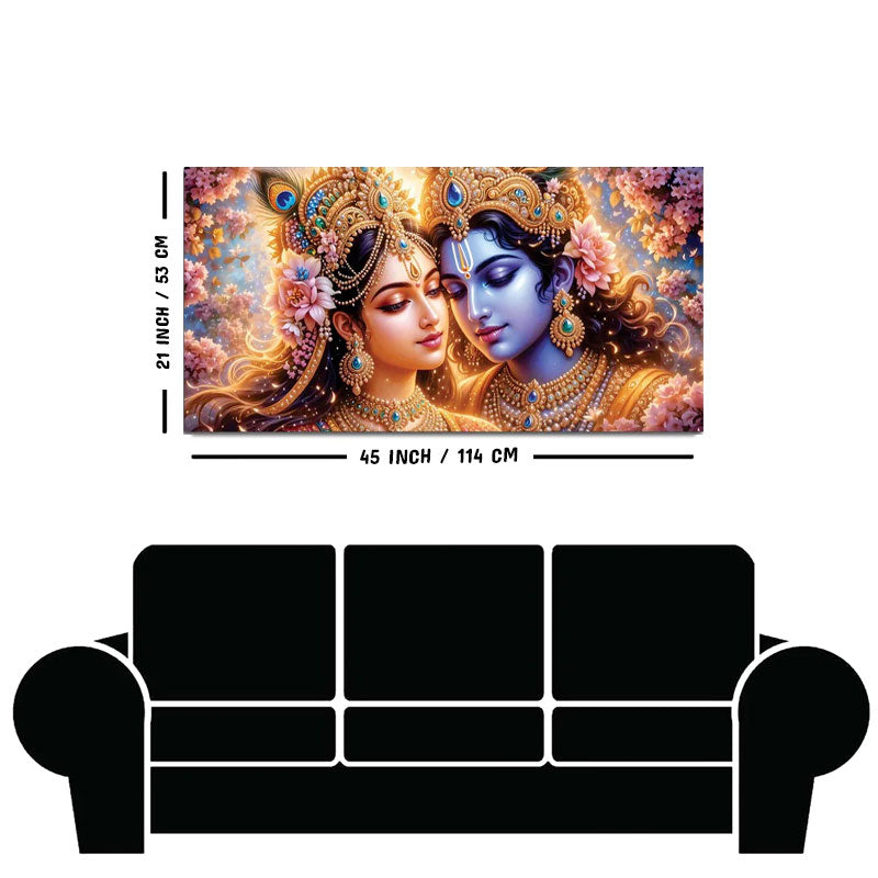 Shree Radha Krishna Premium Canvas Wall Painting