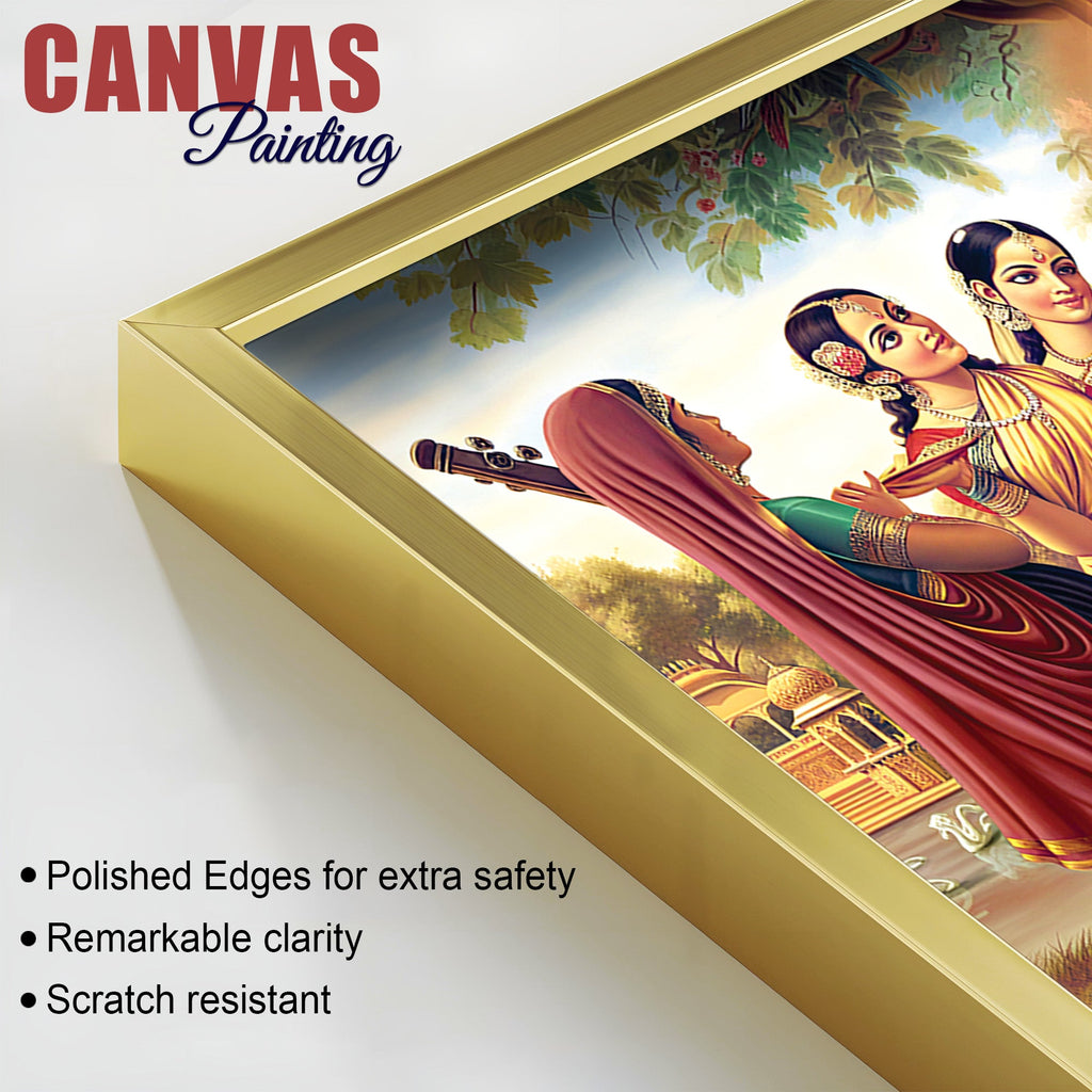 Spiritual Shri Krishna Raas Leela Canvas Wall Painting