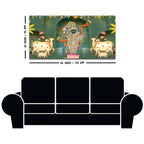 Nathdwara Style Shrinathji Pichwai Canvas Wall Painting