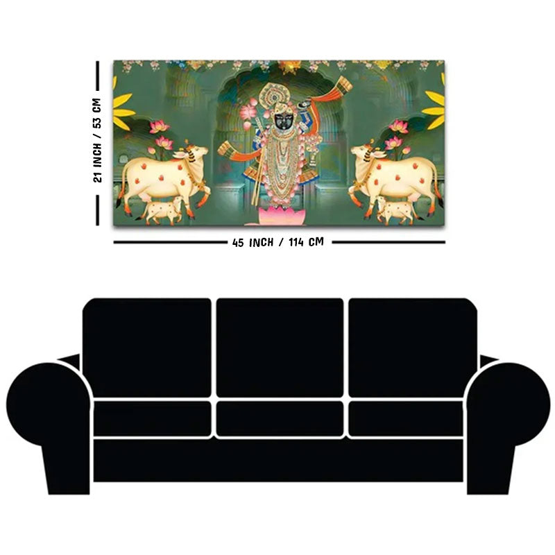 Nathdwara Style Shrinathji Pichwai Canvas Wall Painting