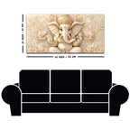 Modern Lord Ganesha Floral Canvas Painting – Auspicious Wall Art
