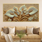 Elegant White Calla Lily Canvas Painting Wall Art for Living Room Decor