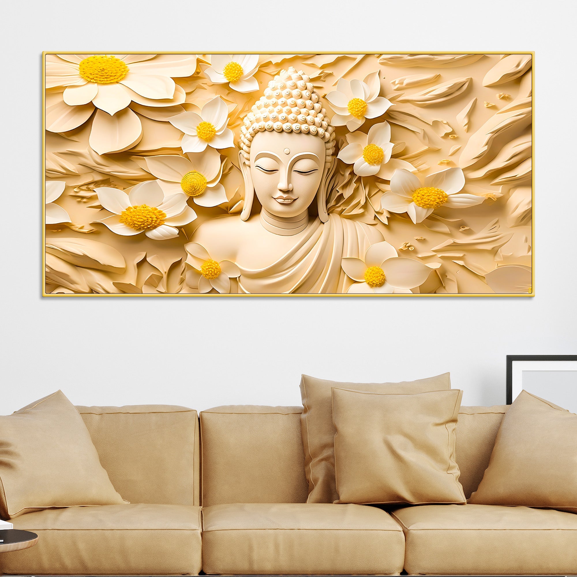 Premium Spiritual Decor Gautam Buddha Canvas Wall Painting