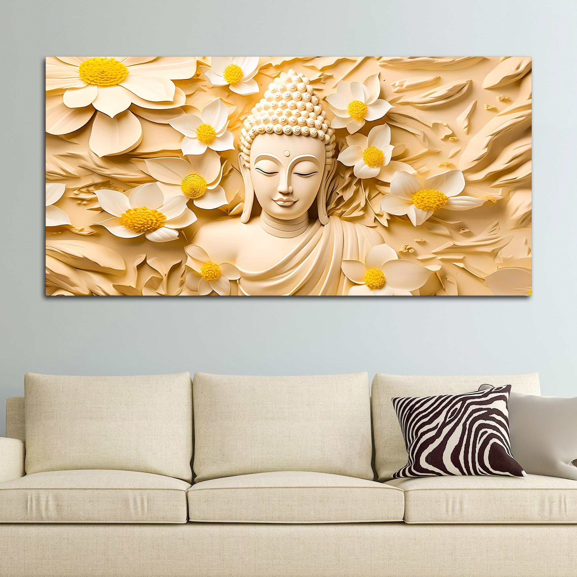 Buddha Canvas Wall Painting for Home & Office