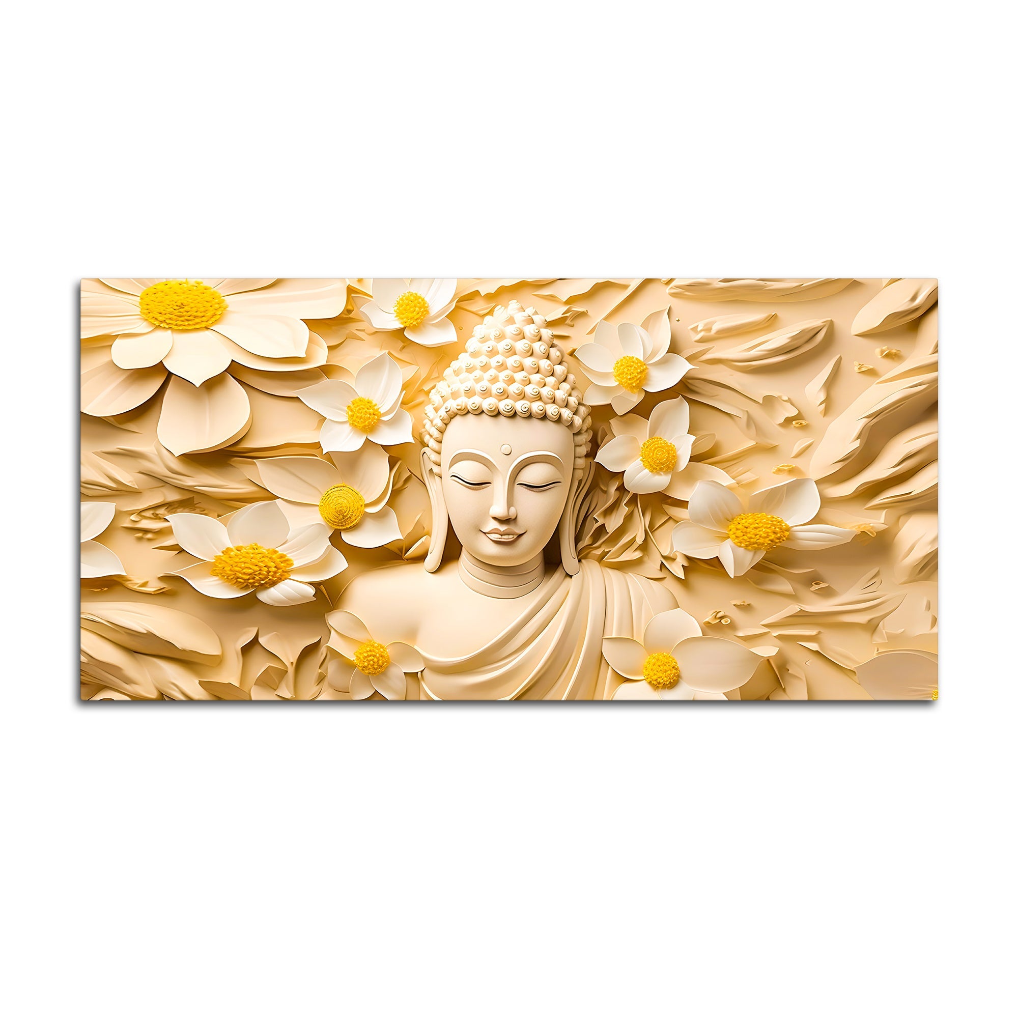 Premium Spiritual Decor Gautam Buddha Canvas Wall Painting