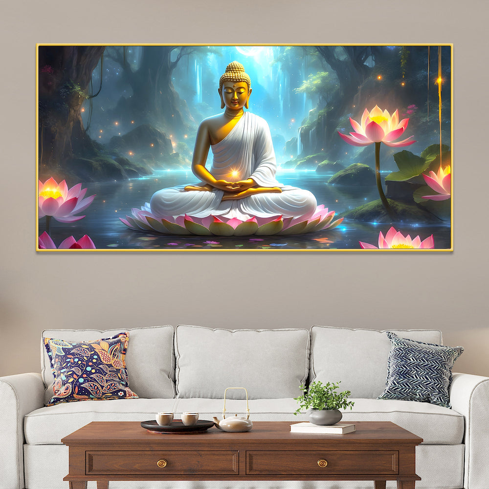Premium Lord Buddha Wall Painting for Classy Interior Decoration