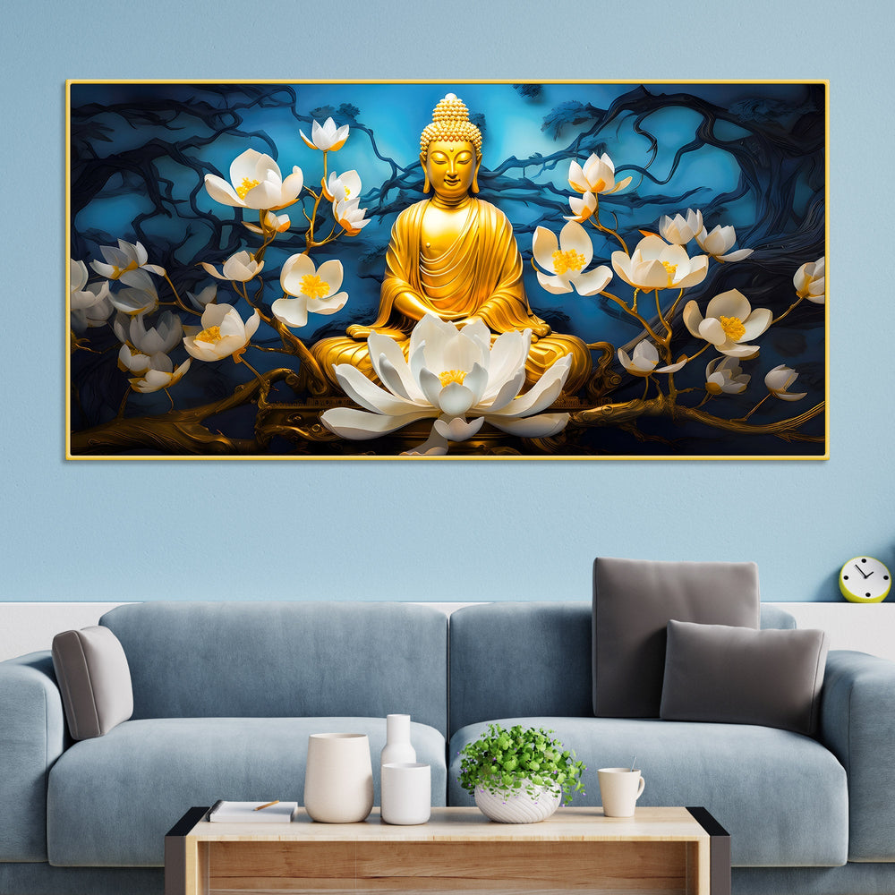 Premium Spiritual Buddha Canvas Painting for Home Decor