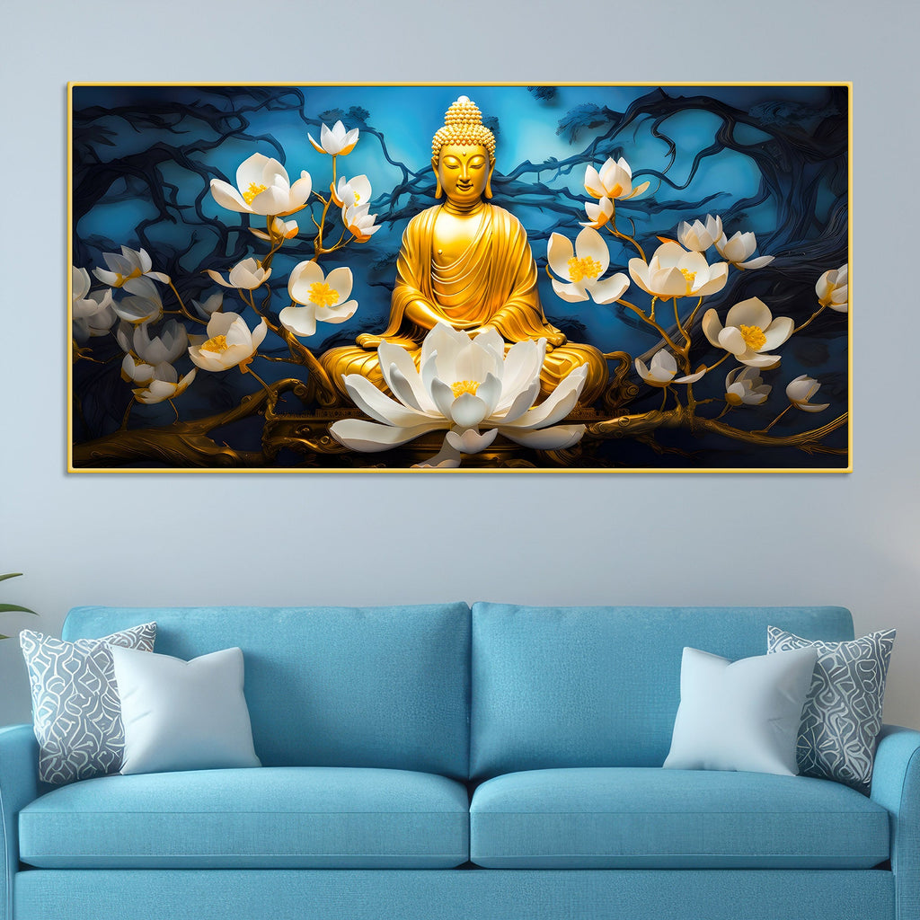 Premium Spiritual Buddha Canvas Painting for Home Decor