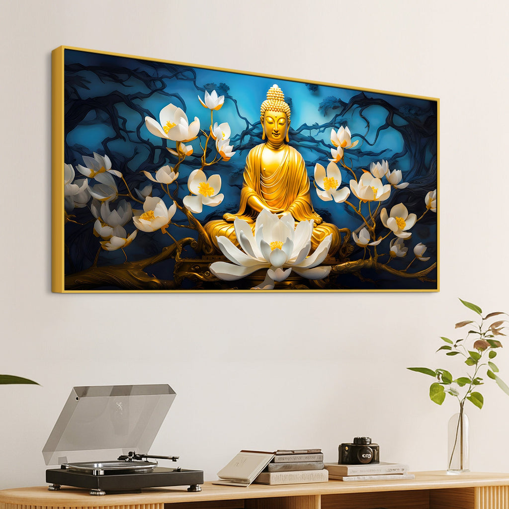 Premium Spiritual Buddha Canvas Painting for Home Decor