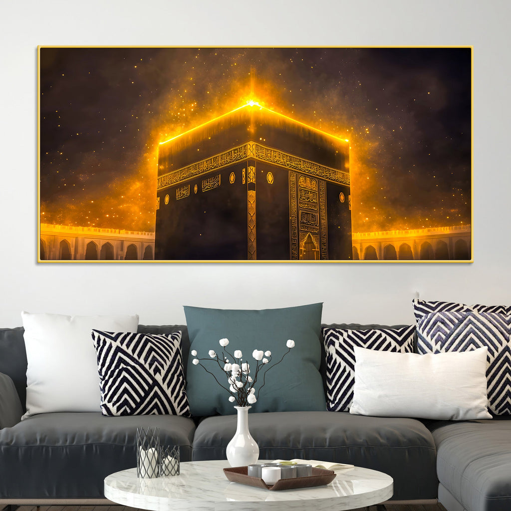 Islamic Kaaba Night Glow Wall Decor Painting