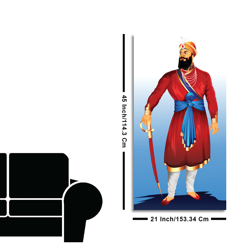 Canvas Wall Painting of Shri Guru Gobind Singh