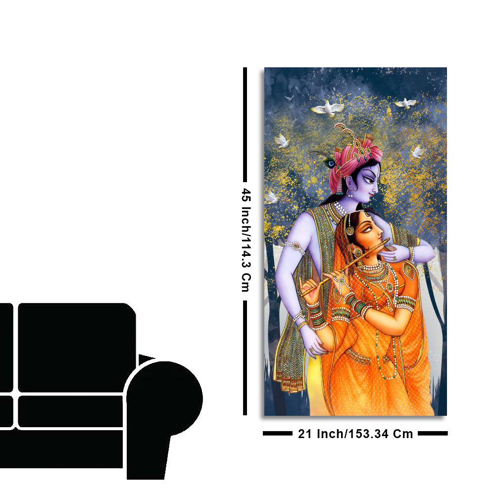 Canvas Wall Painting of Radhe Krishna