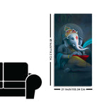 Auspicious God Ganesha Canvas Wall Painting
