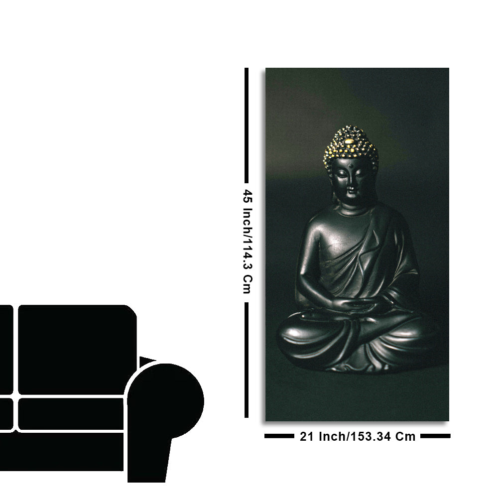Sculpture of Gautam Buddha Canvas Wall Painting