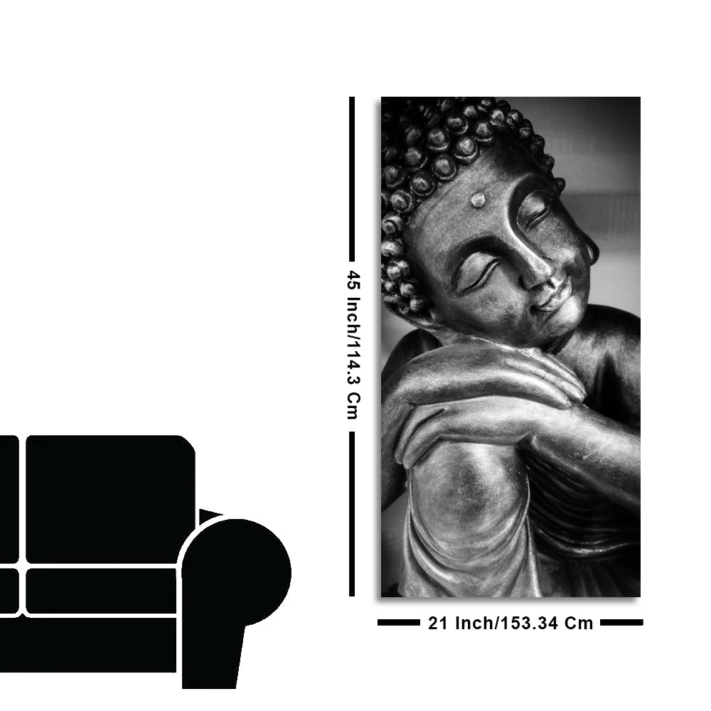 Gautam Buddha Sculpture Canvas Wall Painting