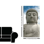 Gautam Buddha Sculpture Vertical Wall Painting