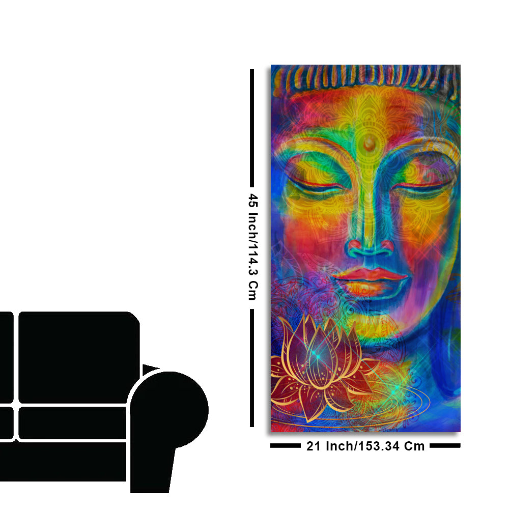 Head of Lord Buddha Canvas Wall Painting