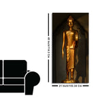 A Golden Statue of Buddha Canvas Wall Painting