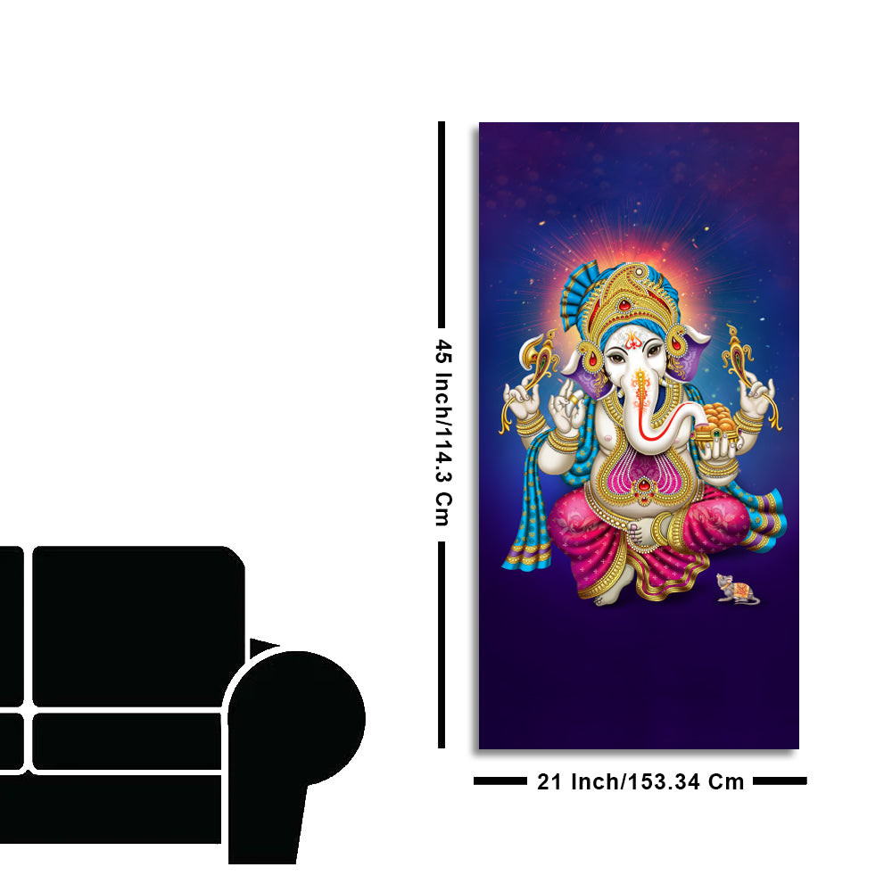God Ganesh Spiritual Premium Canvas Wall Painting