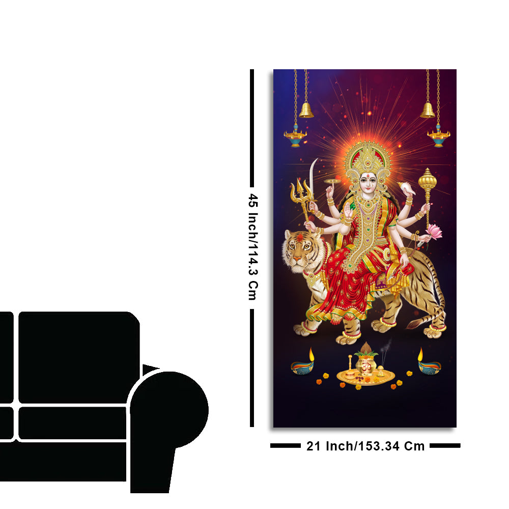 Maa Durga Spiritual Canvas Wall Painting