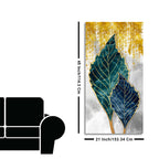 Beautiful Shiny Golden Leaves Premium Canvas Wall Painting