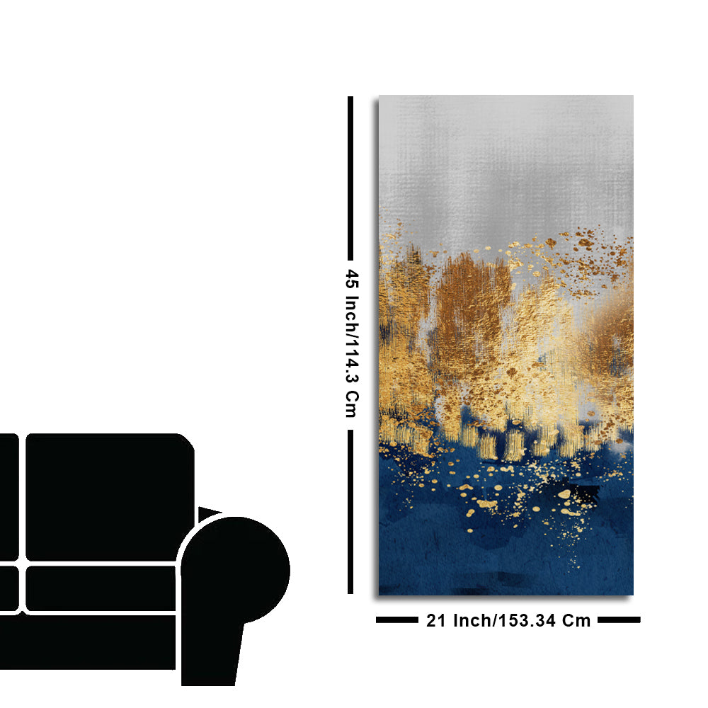 Modern Golden Art Textured Design Canvas Wall Painting