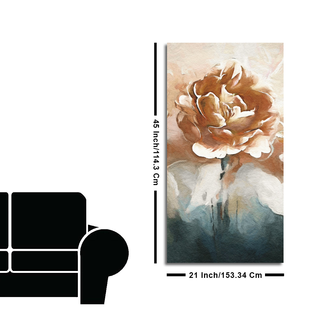 Floral Flower White Rose Premium Canvas Wall Painting