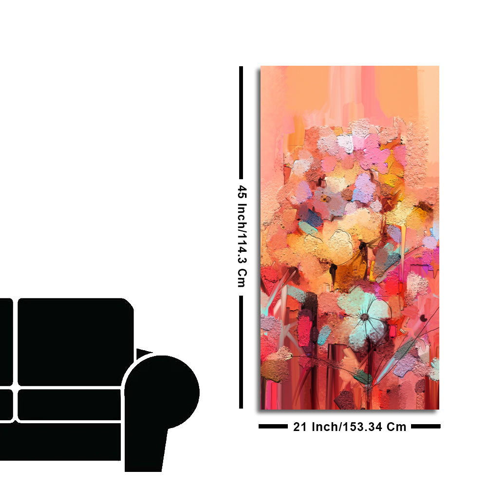 Colorful Flowers Abstract art Canvas Wall Painting