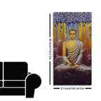 Meditating Buddha Matt Textured Canvas Wall Painting