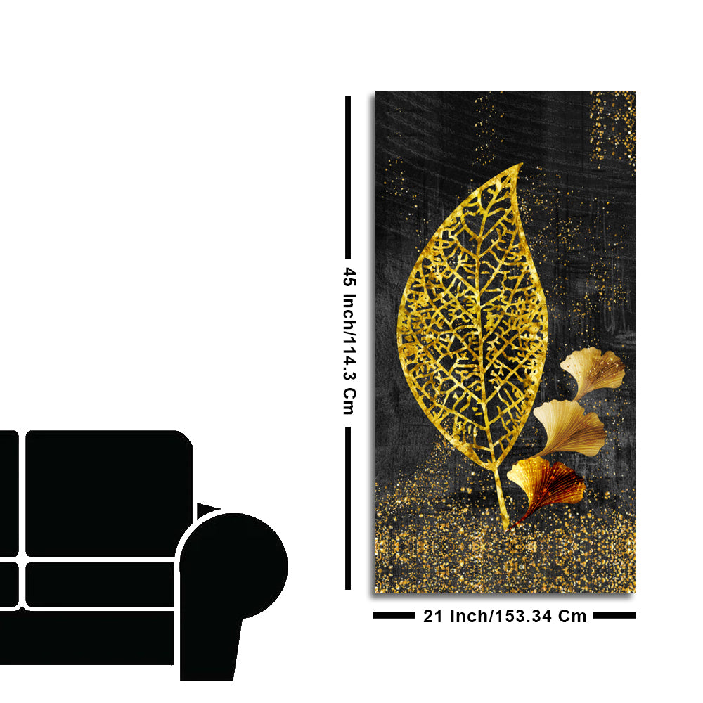 Beautiful Golden Ginkgo Leaf Canvas Wall Painting