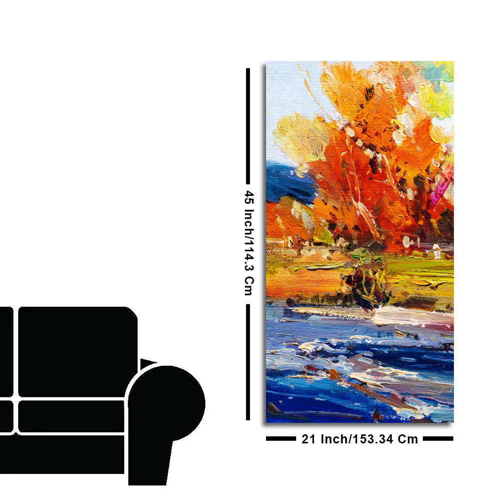 Watercolor Painting of Colorful Textured Art