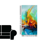 Beautiful Vibrant Color Patch Abstract Canvas Wall Painting