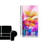 Abstract Colorful Acrylic Painting of Beautiful Flowers