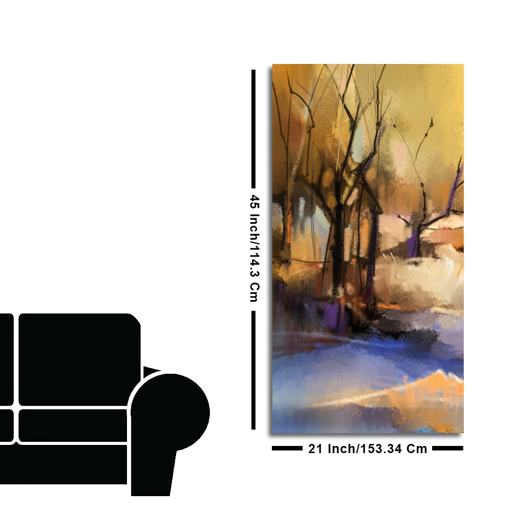 Abstract Winter Forest landscape Wall Painting