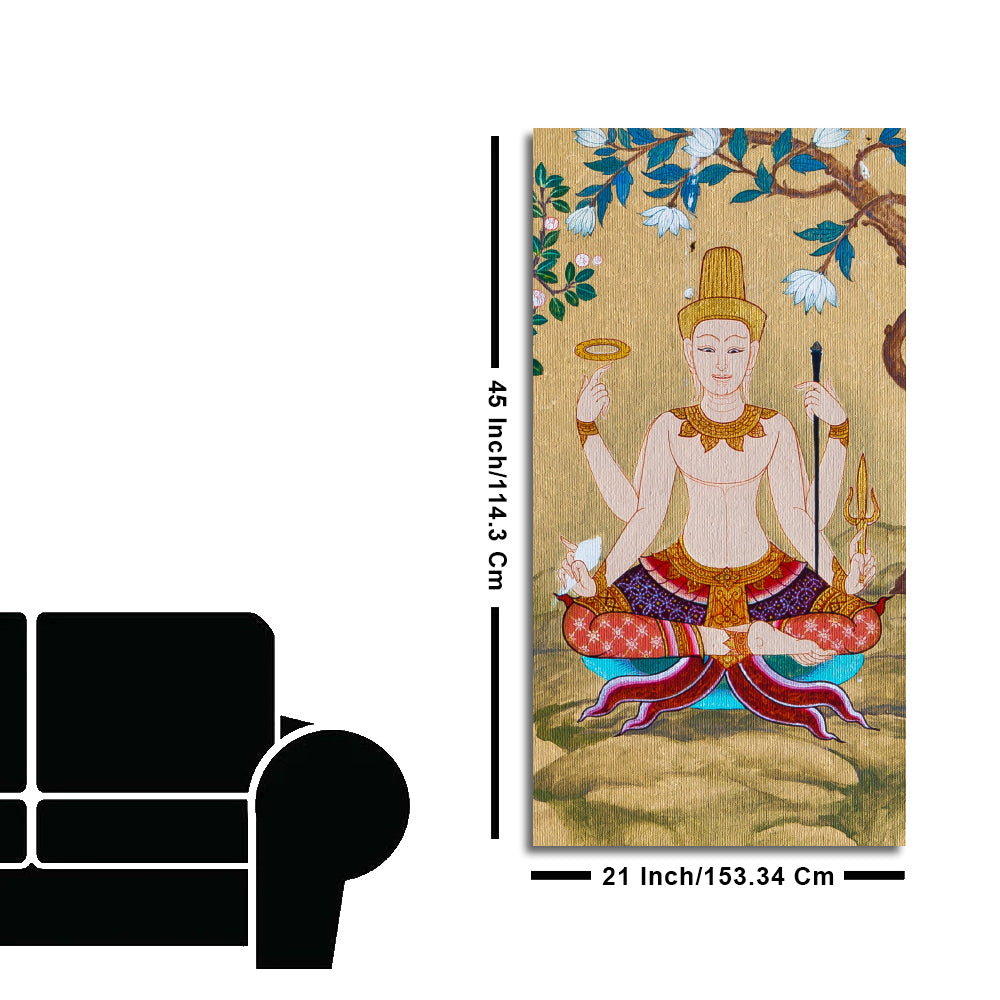 Hindu God Thai Style Art Wall Painting
