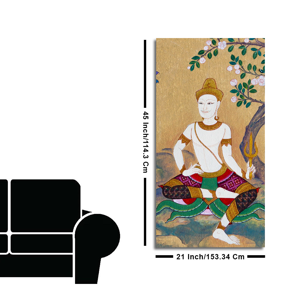 Hindu God Thai Style Art Premium Canvas Wall Painting