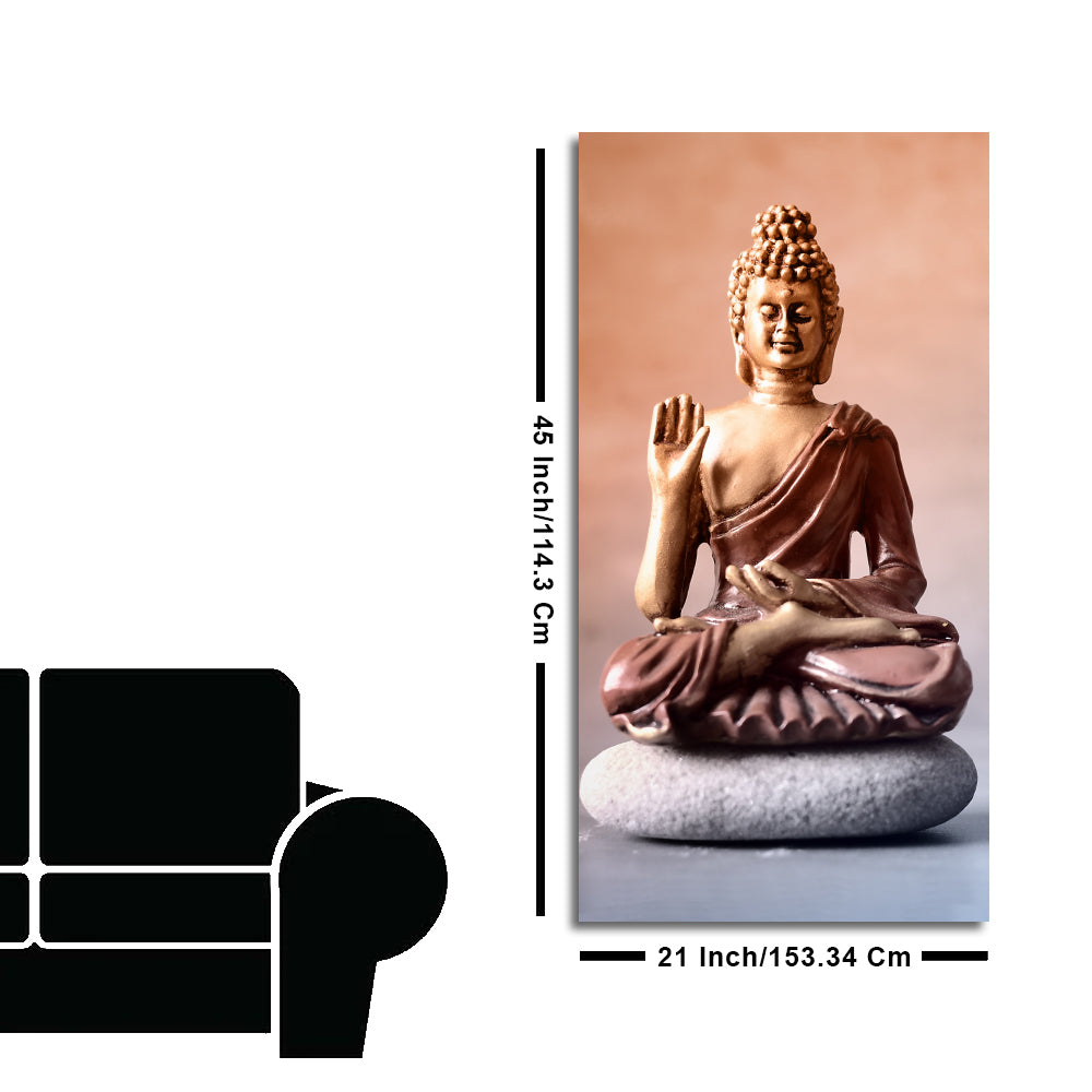 Meditating Gautam Buddha Canvas Wall Painting