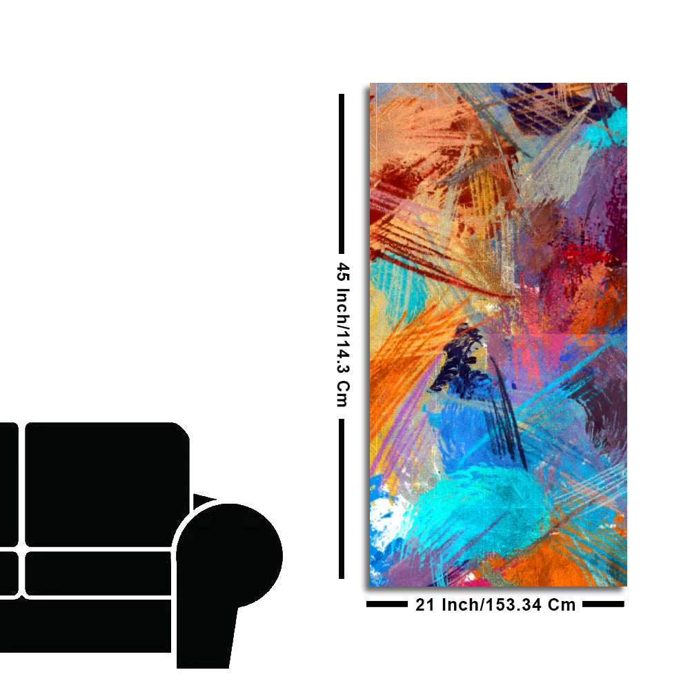 Abstract Colorful Textured Design Art Premium Canvas Wall Painting