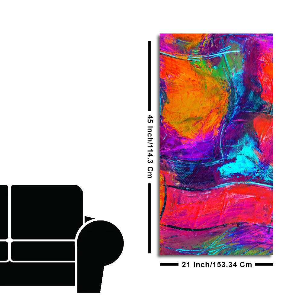 Colorful Vibrant Abstract Art Premium Canvas Wall Painting
