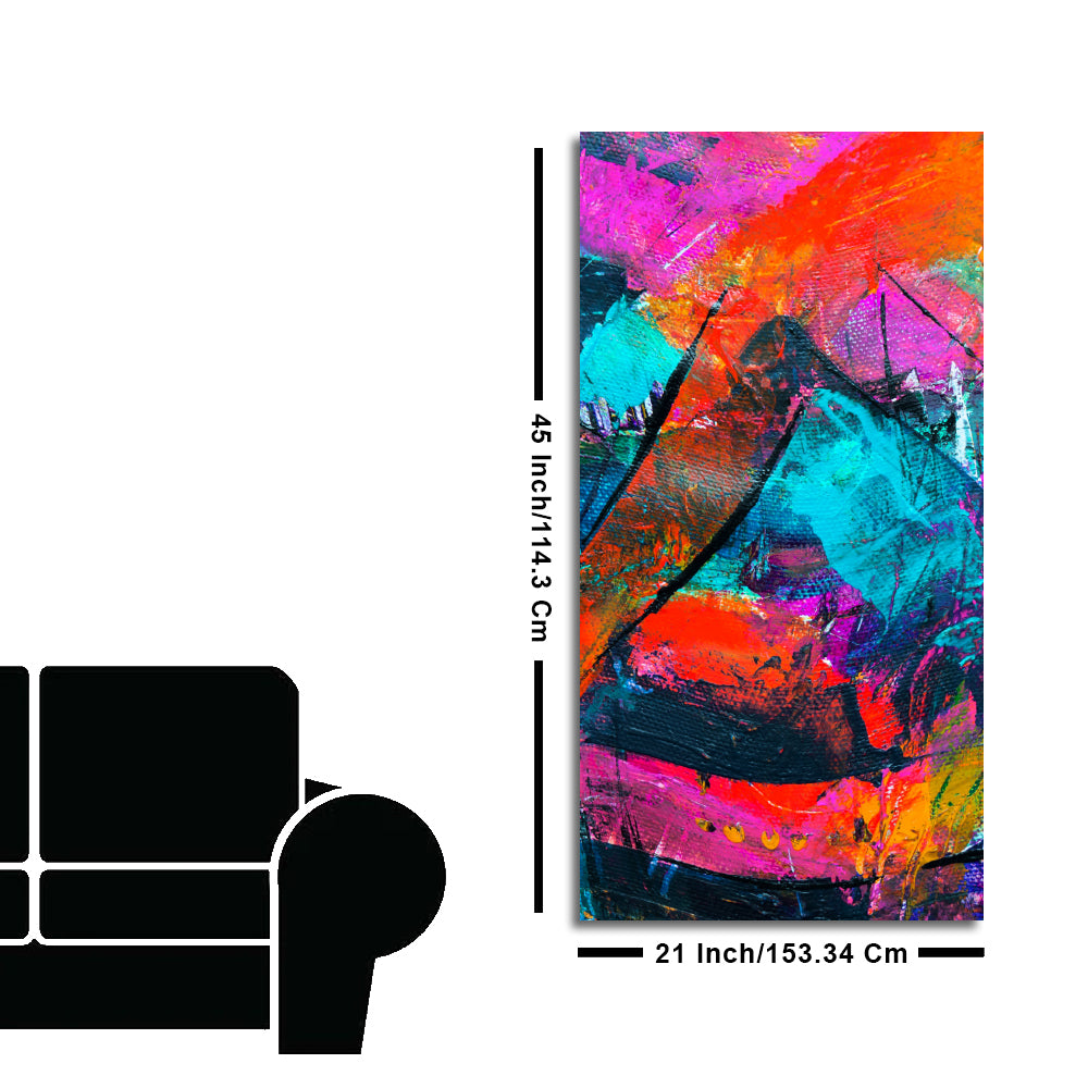 Abstract Acrylic Colorful Beautiful Textured Design Premium Canvas Wall Painting