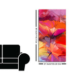Abstract Colorful Composition of Vibrant Spring Floral Premium Canvas Wall Painting