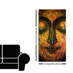 Peaceful Golden Textured Art Buddha Wall Painting
