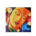 Portrait of Lord Buddha Wall Painting Three Pieces