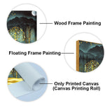Premium Forest Wall Painting – Golden Trees Shine by Decor Smart