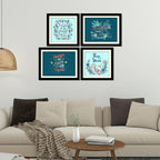 Rise and Shine Quotes Decorative Wall Hanging Frame Set of Four